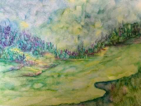 Georgia Mountains in Spring by Barbara Wentzell Jaquith  Image: A Spring Day at the foot of Georgia's Appalachian Mountains