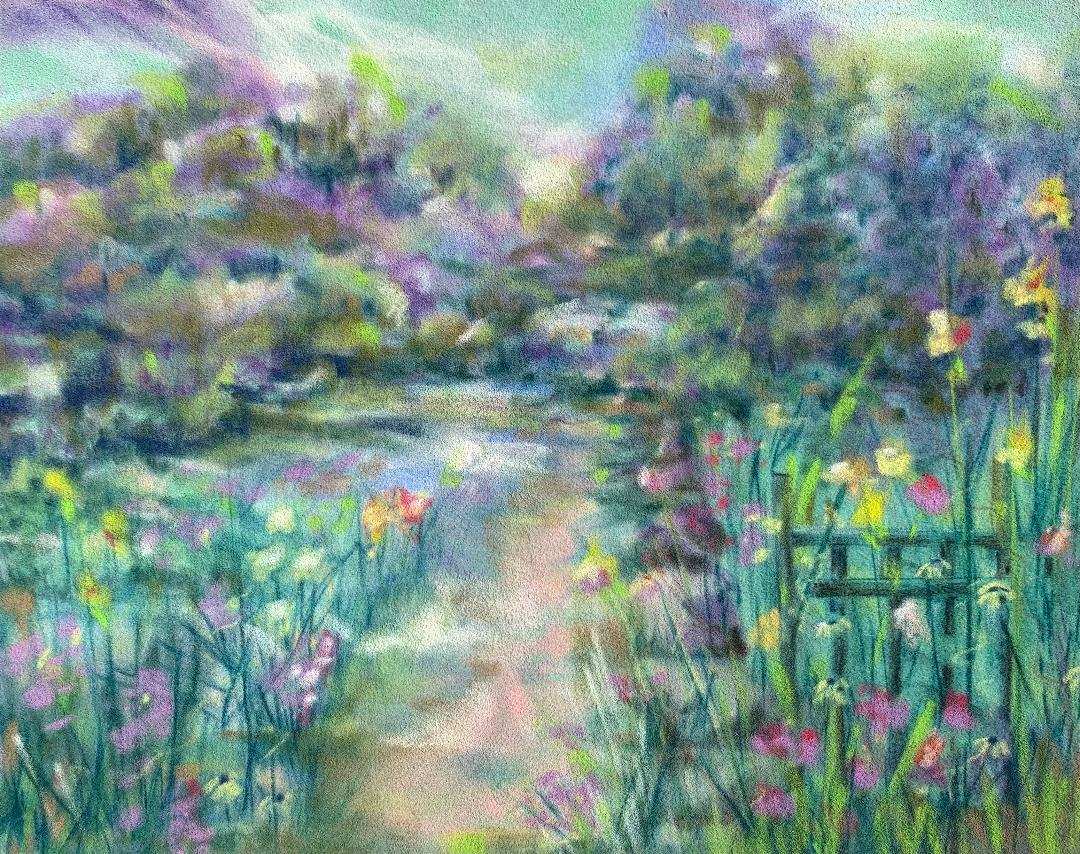 The Garden at Zonolite by Barbara Wentzell Jaquith, Image 1.
