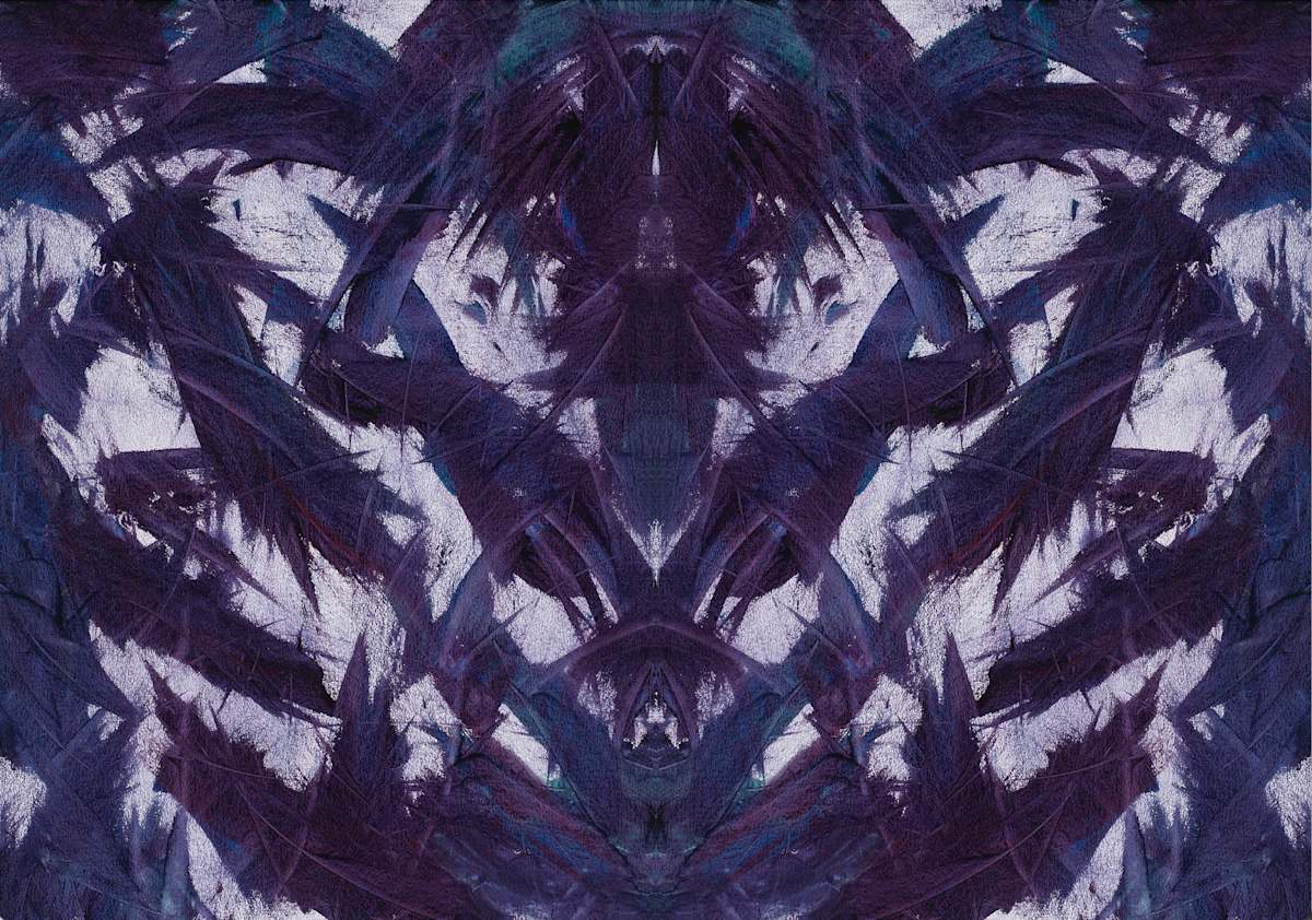 Purple Sage Mirrored by Janet Miller  Image: Page 125 in book, "We Are With You, We Love You; Spirit Protectors and Guardians