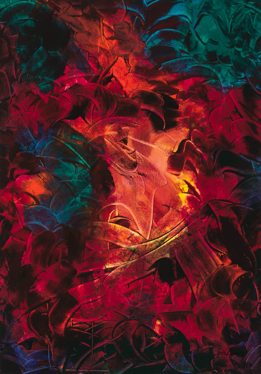 Soul Fire  Matted Giclee' on Cans-on by Janet Miller 