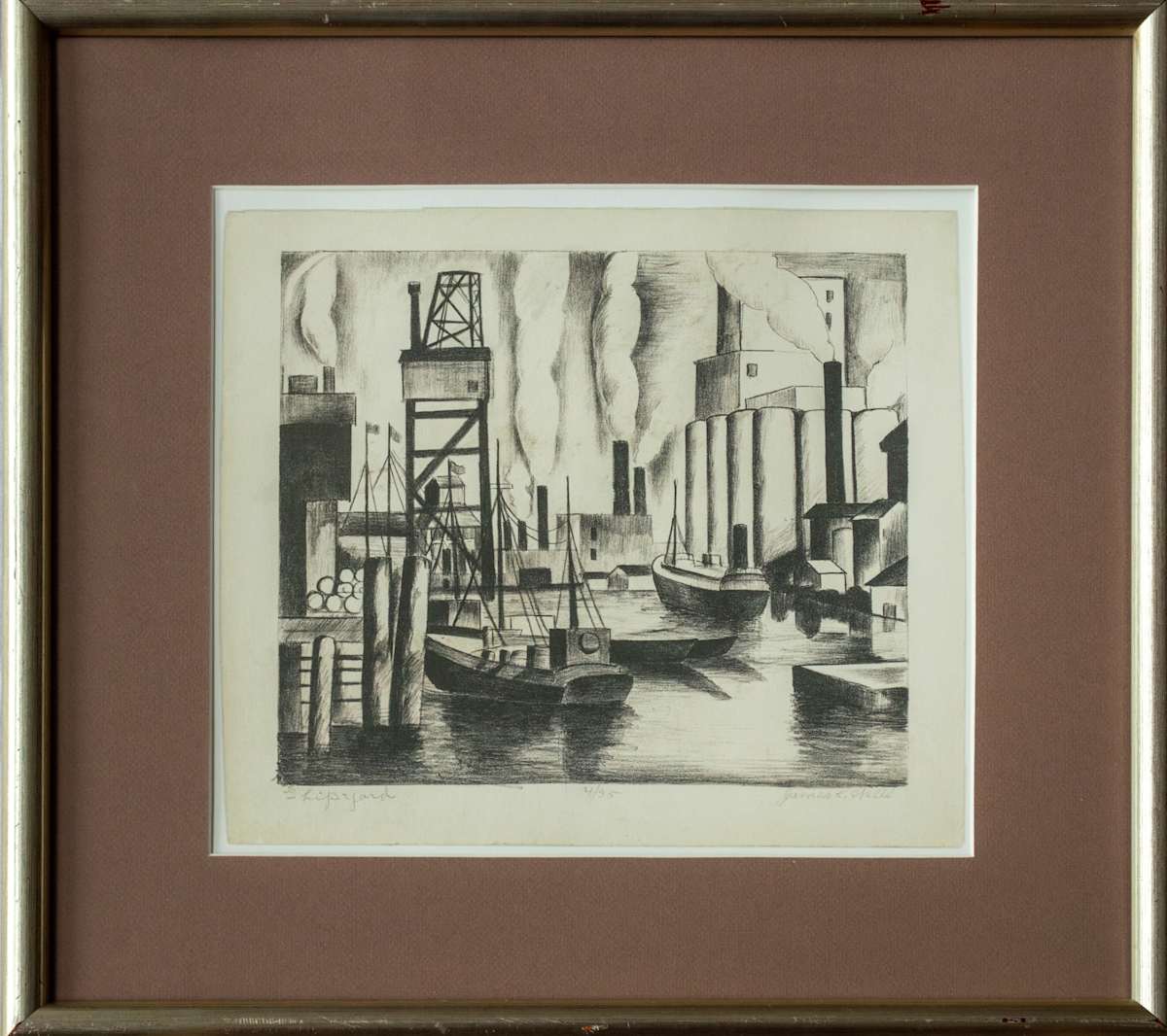 Shipyard by James Lesesne Wells, Image 1.
