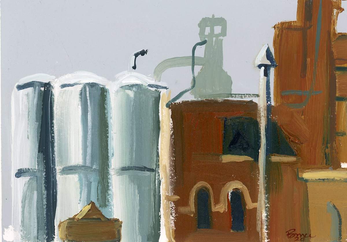 Genesee Brewery Tanks II by Phyllis Bryce Ely 