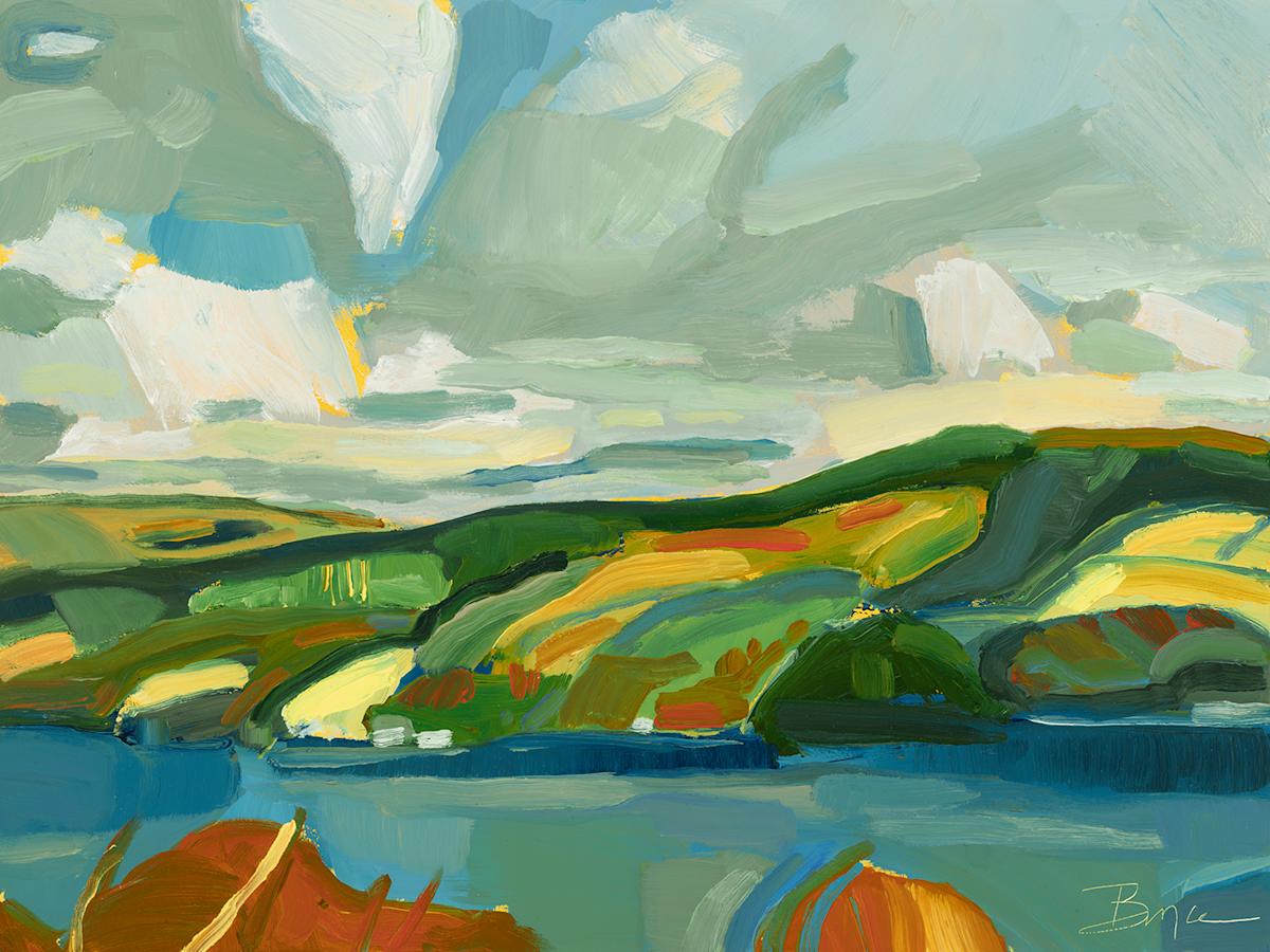 Cloud Shadows by Phyllis Bryce Ely  Image: View from Keuka winery, afternoon clouds