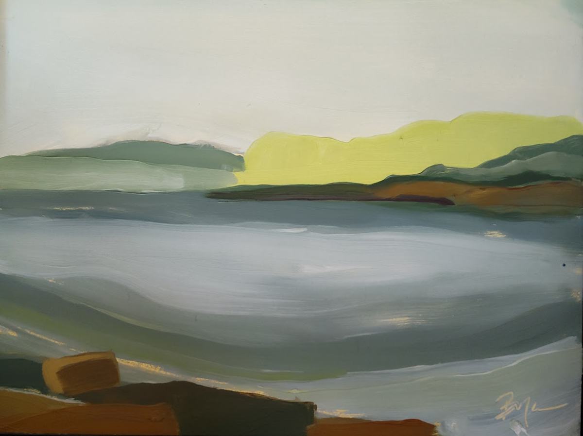 Seneca Spring Shoreline by Phyllis Bryce Ely  Image: plein air study Seneca Lake