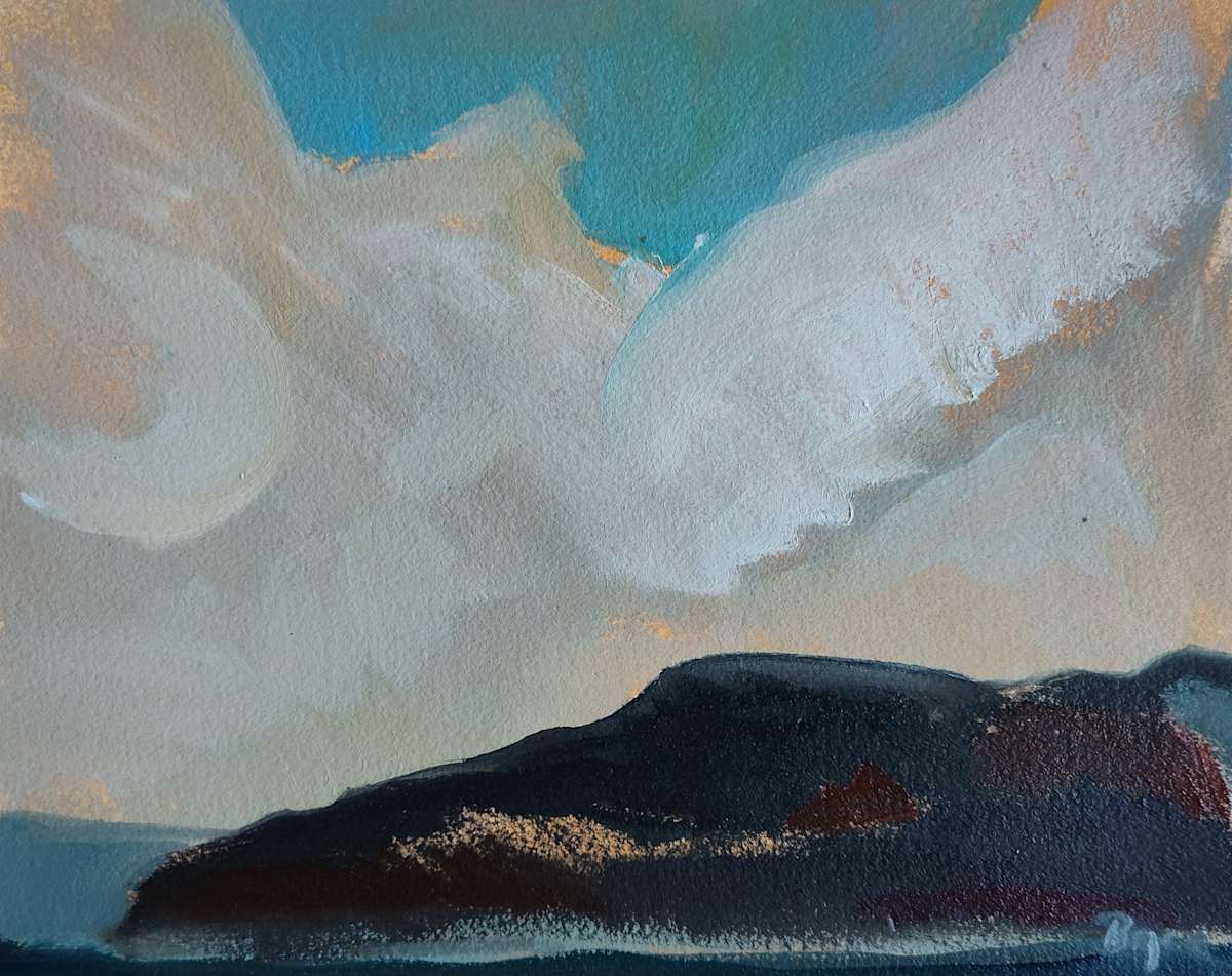 Keuka Bluff in Shadow by Phyllis Bryce Ely, Image 1.