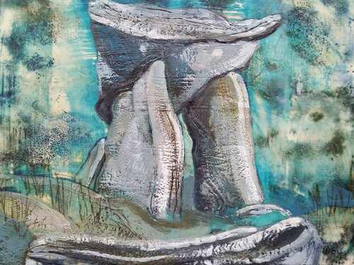 Poulnabrone Portal Tomb by Phyllis Bryce Ely  Image: Poulnabrone Portal Tomb, The Burren, Ireland