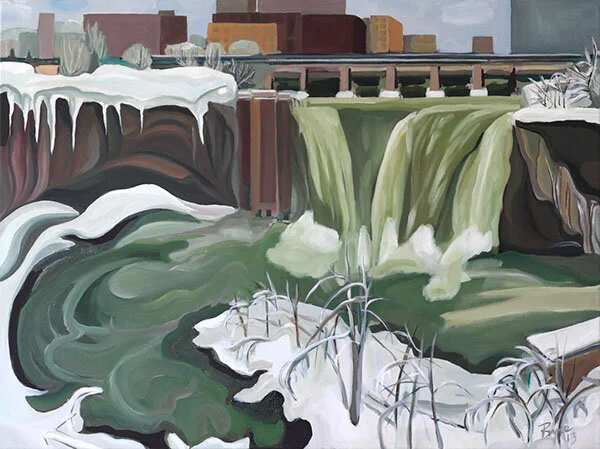 High Falls After Blizzard by Phyllis Bryce Ely  Image: High Falls in Winter