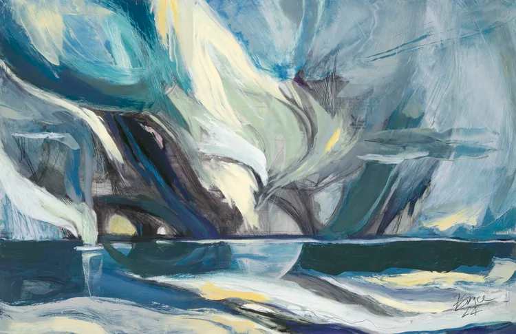 Cold Front by Phyllis Bryce Ely  Image: Storm over the lake