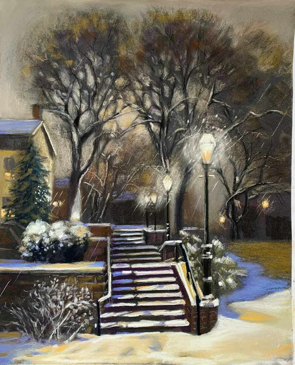 Snowy Evening in Bethlehem by Lorraine Ricciardi 