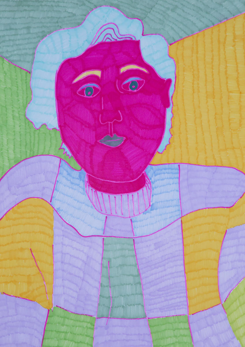 Queering by Caitlin Kozman  Image: Caitlin Kozman, Queering 016, 2022, 42 x 29.7 cm, marker on paper