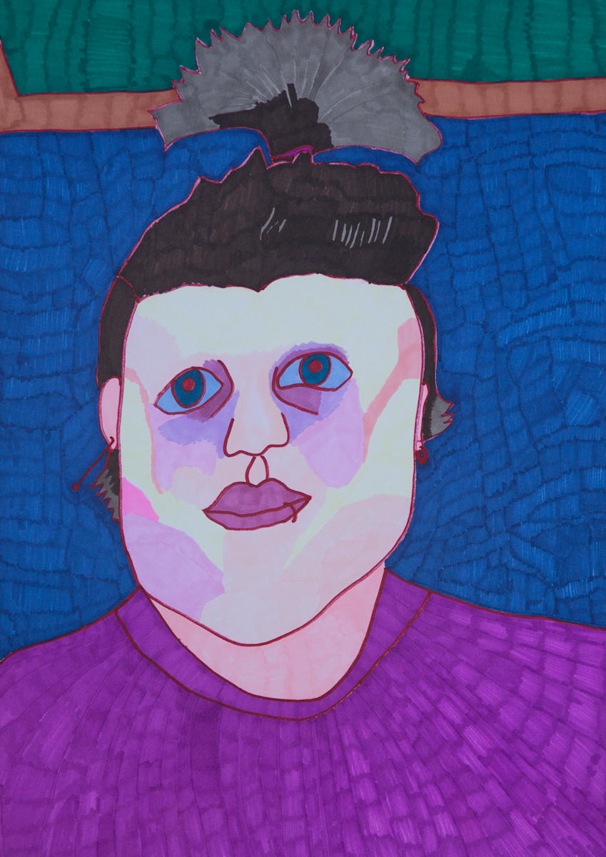 Queering by Caitlin Kozman  Image: Caitlin Kozman, Queering 017, 2022, 42 x 29.7 cm, marker on paper