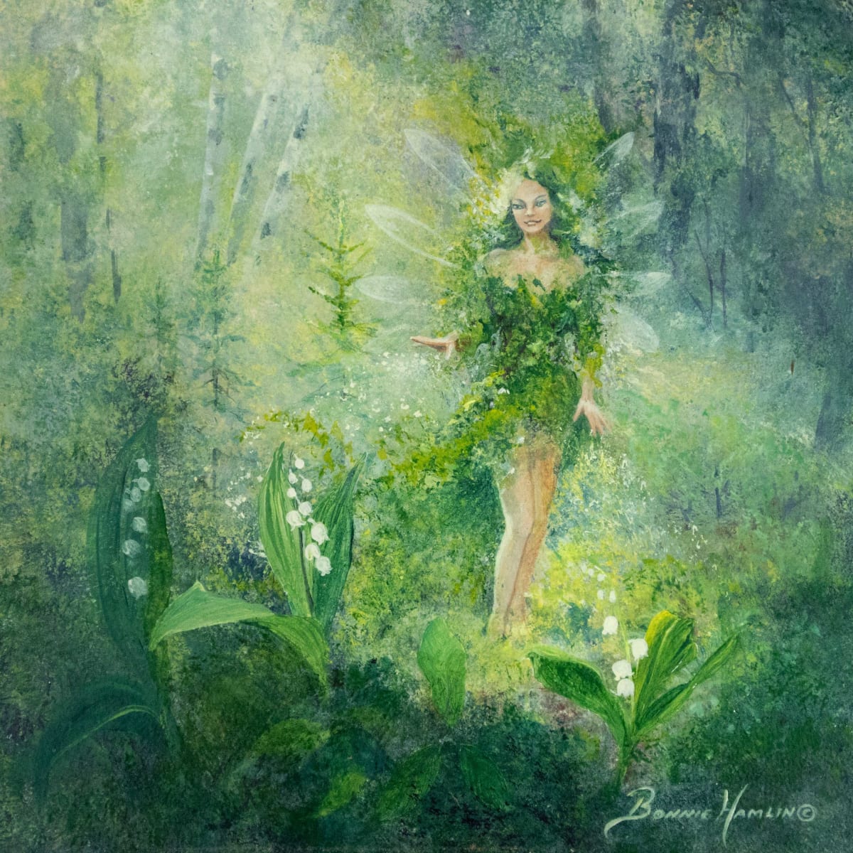 Forest Fairy Inner Joy by Bonnie Hamlin  Image: The Joy of dancing in the forest sunbeams