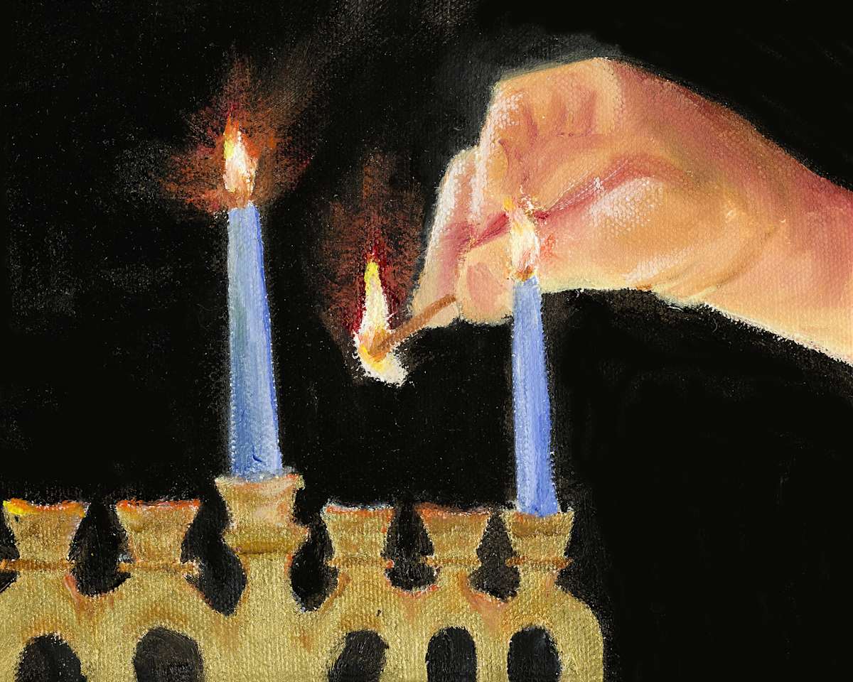 Lighting Candles by Joan Affenit, Image 1.