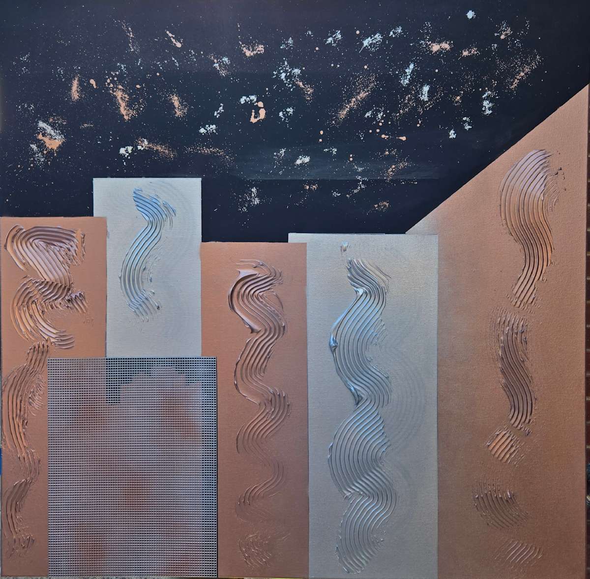 Urban Rhythms by Joan Affenit  Image: Urban Rhythms interprets a cityscape in abstract form