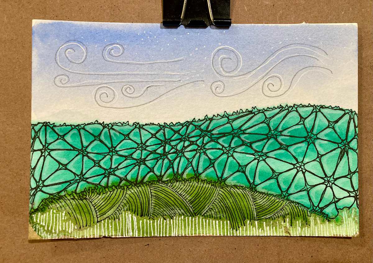 Windy Little Landscape by Jenny Mahan  Image: 100 Day Project 2025 #13