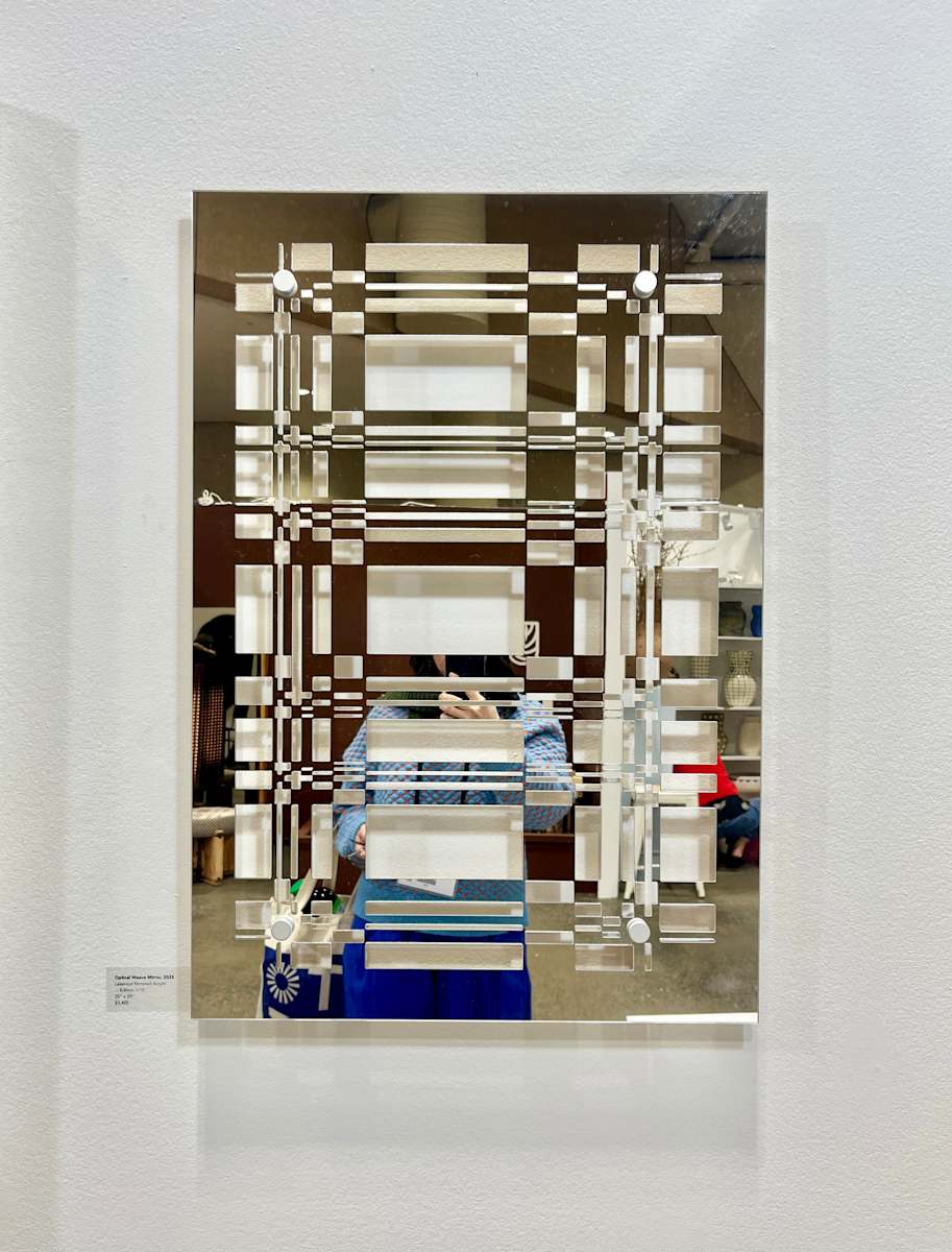 Optical Weave Mirror by Lizz Aston, Image 1.