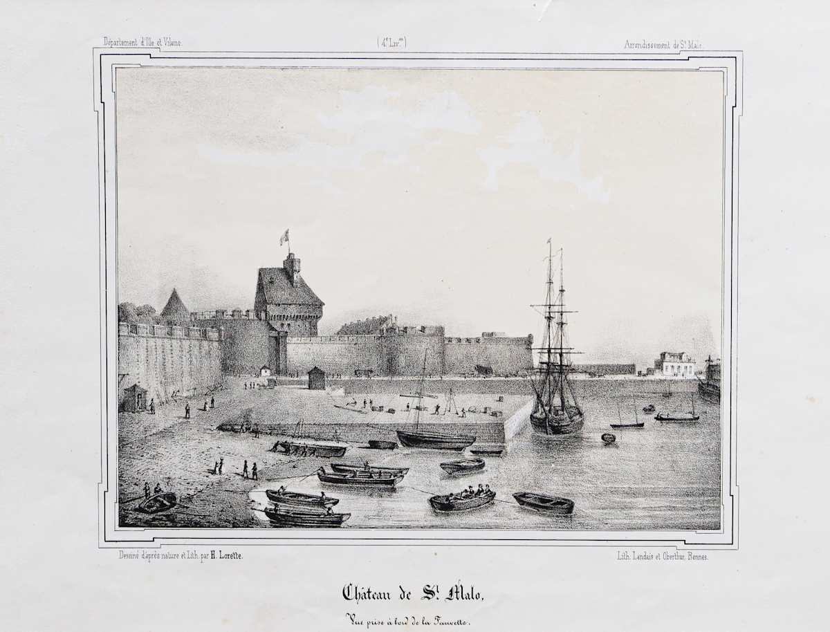 Château de Saint-Malo - vue prise à bord de la Fauvette by Hyacinthe Lorette, Image 4.