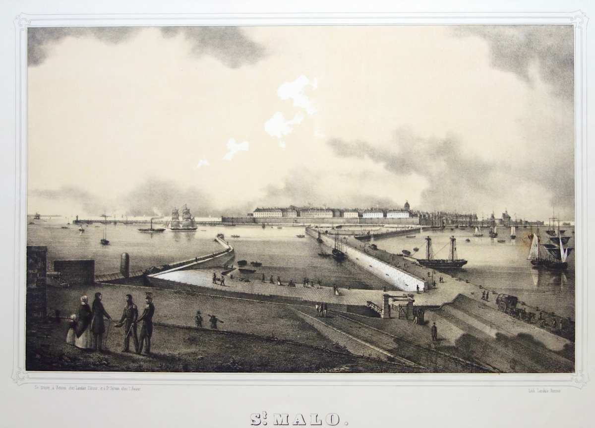 Saint-Malo - Vue prise du fort du Naye by Hyacinthe Lorette, Image 1.