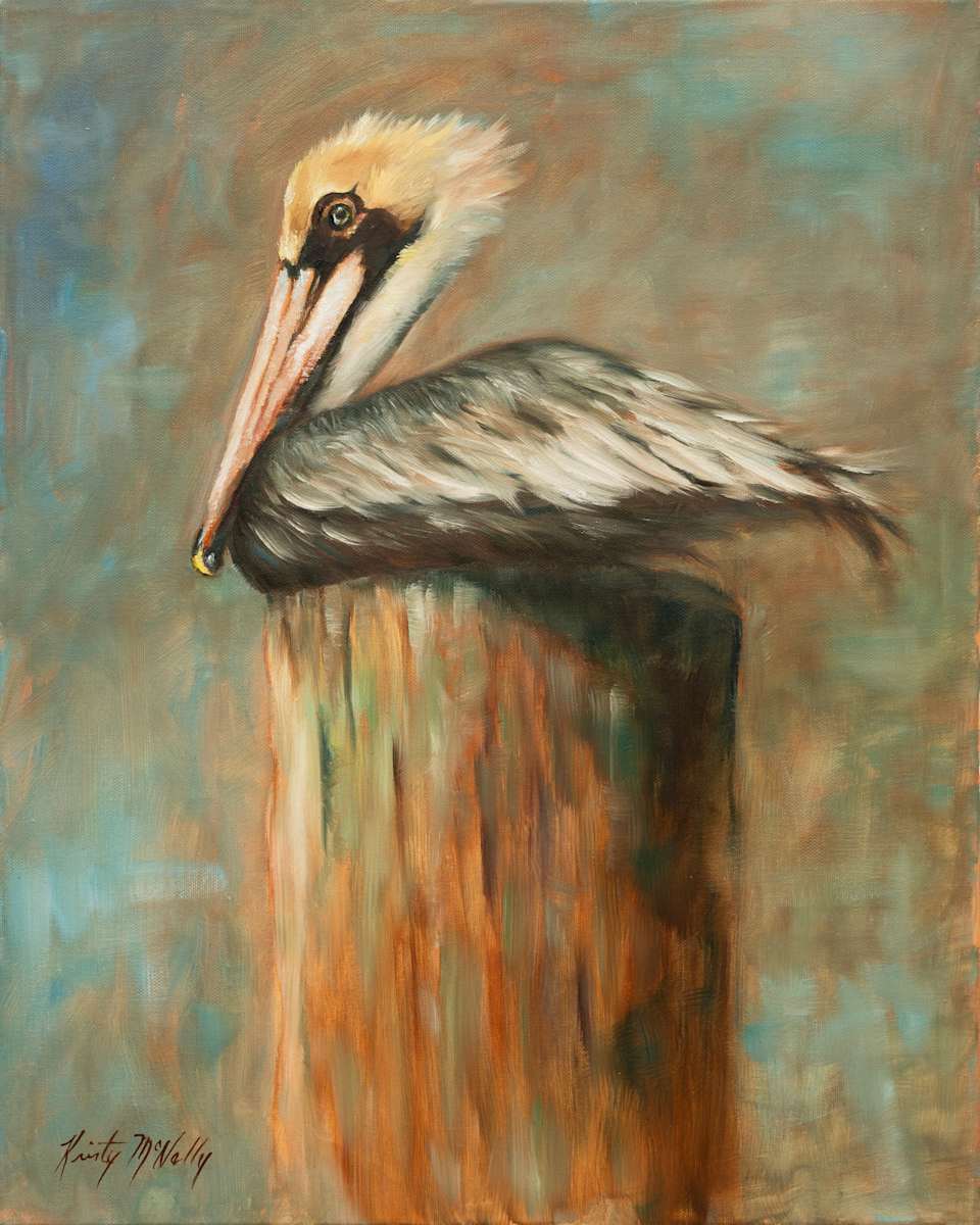 Perched Pelican by Kristy McNelly, Image 1.