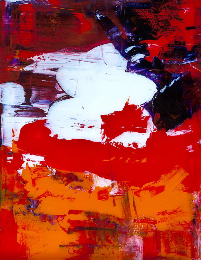 Red Orange Abstract by Sue Ennis, Image 1.