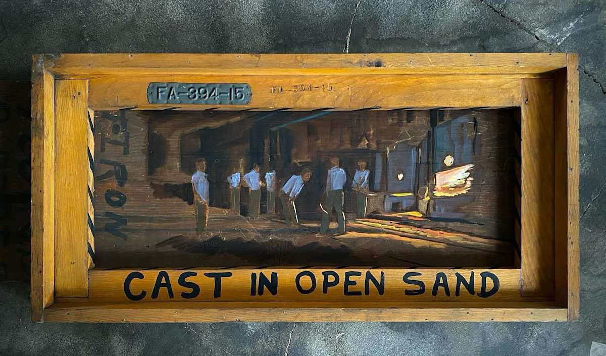 Cast in Open Sand by Patterns of Meaning  Image: Oil on Panel by Cory Bonnet