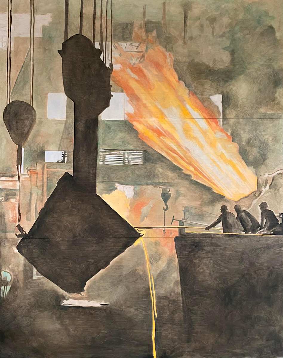 "Interior Blow Off" by Cory Bonnet by Patterns of Meaning  Image: "Interior Blow Off" by Cory Bonnet
Oil on Wood Panel 