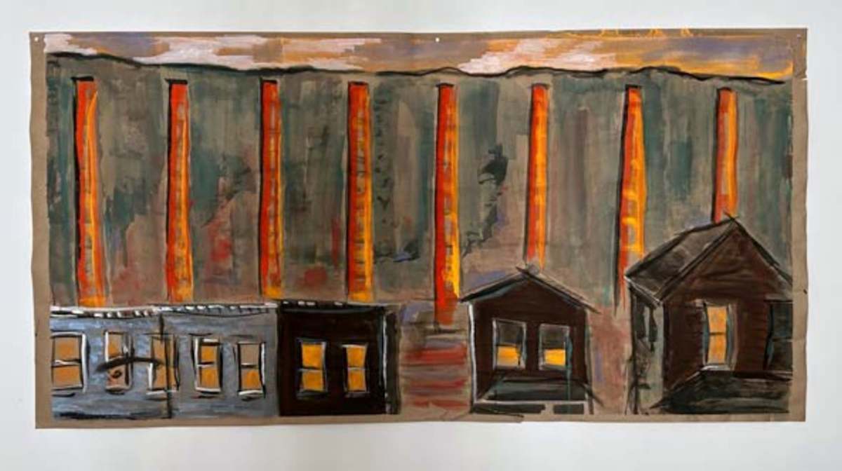 "Row Houses  & Smoke Stacks" by Cory Bonnet by Patterns of Meaning, Image 1.
