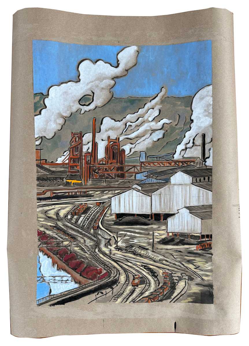 Edgar Thomson Works on Paper by Cory Bonnet by Patterns of Meaning, Image 1.