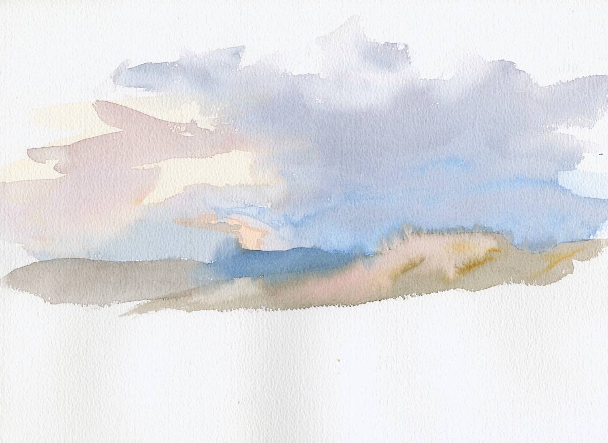 Abstract evening rain by RAG Davies 