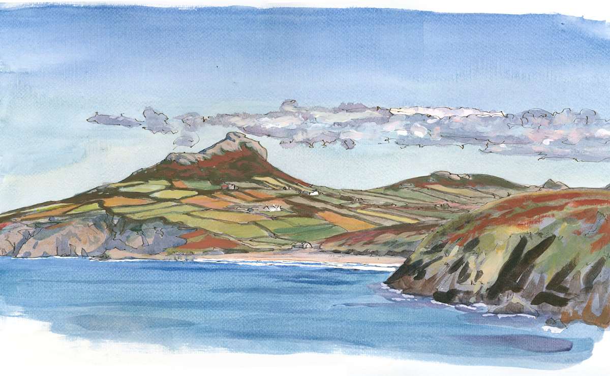 Carn Llidi and Whitesands in Autumn by RAG Davies 