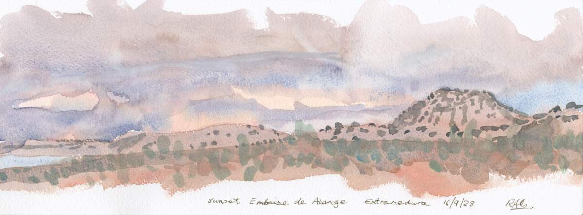 Embaise de Alange sunset by RAG Davies 