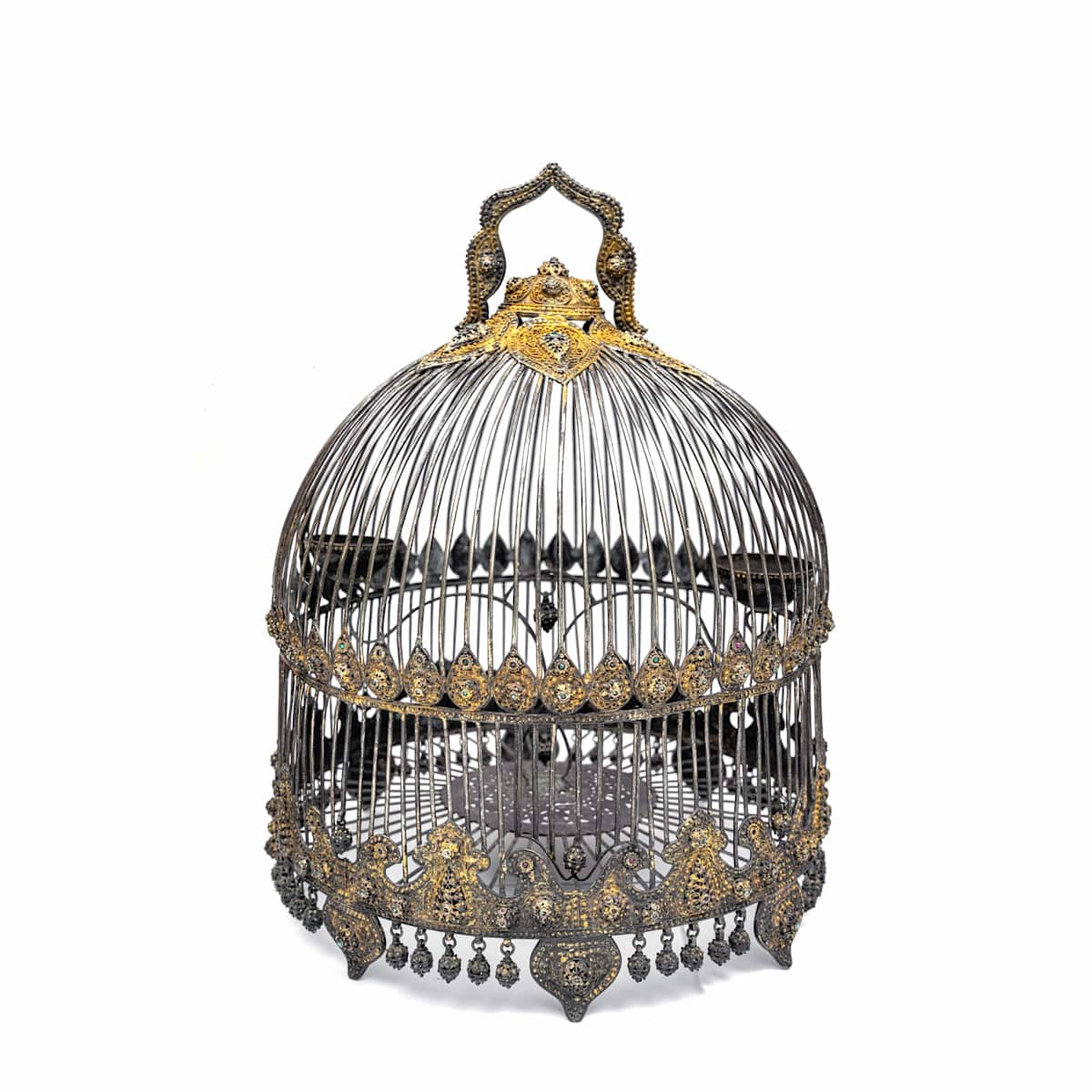 Gilt Silver Bird Cage, Image 5.