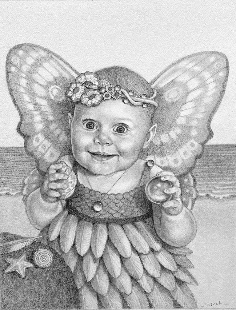 Eliza Jane Magical Portrait by Susan Helen Strok  Image: Cute little Eliza Jane loves the beach, and collecting little treasures there.