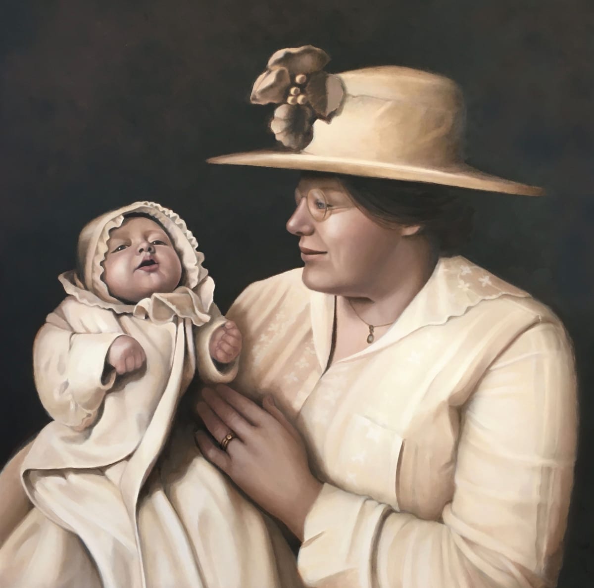 Mother & Child, 1919 by Susan Helen Strok  Image: "Mother & Child, 1919" oil painting