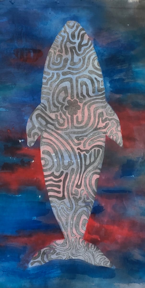 Whale Maze (Red) by Kimberly Callas, Image 1.