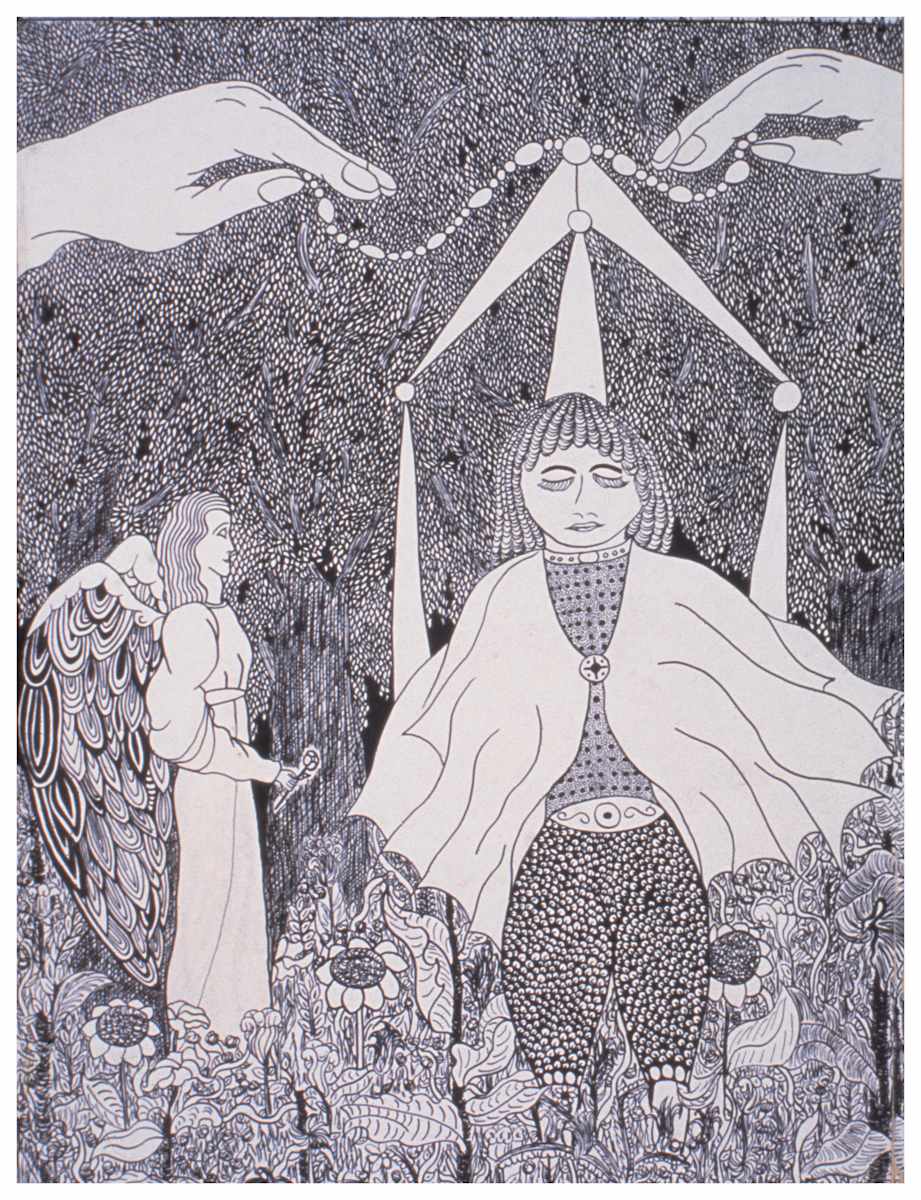 Puppeteer by Amy Ione  Image: Estimated at 24x18 inches. Ink.