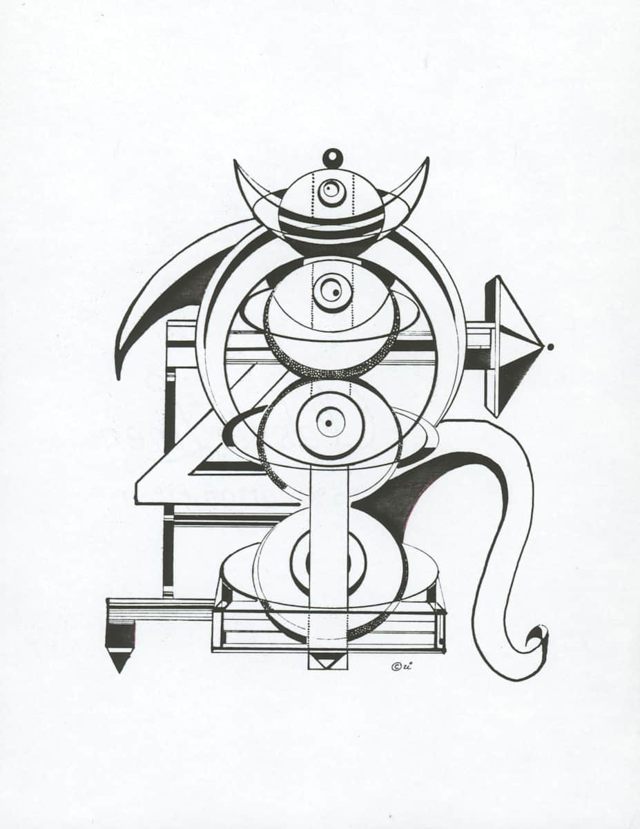 Alchemical Rendering #2 by Amy Ione  Image: Ink. Measures 8.5x11 inches.