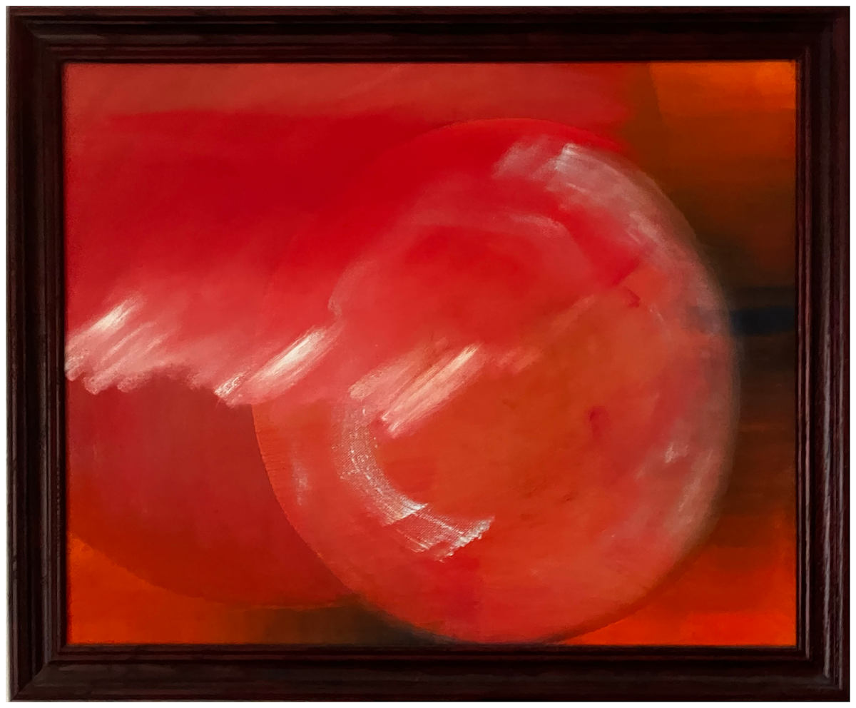Orange Ball by Amy Ione  Image: Oil on canvas board. Measures 16x12 inches. 