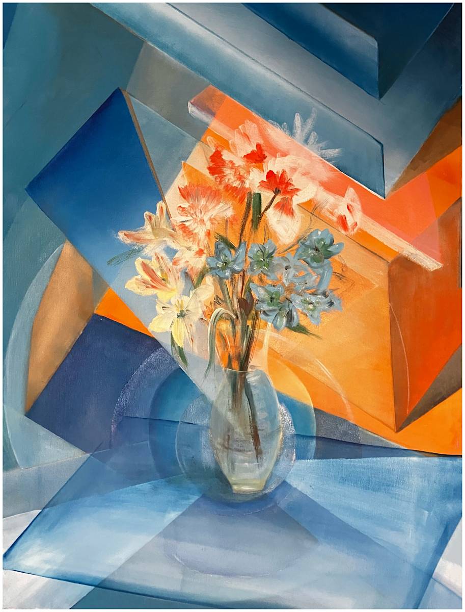 Fractured Still Life by Amy Ione  Image: Oil on canvas. Measures 24x18 inches.