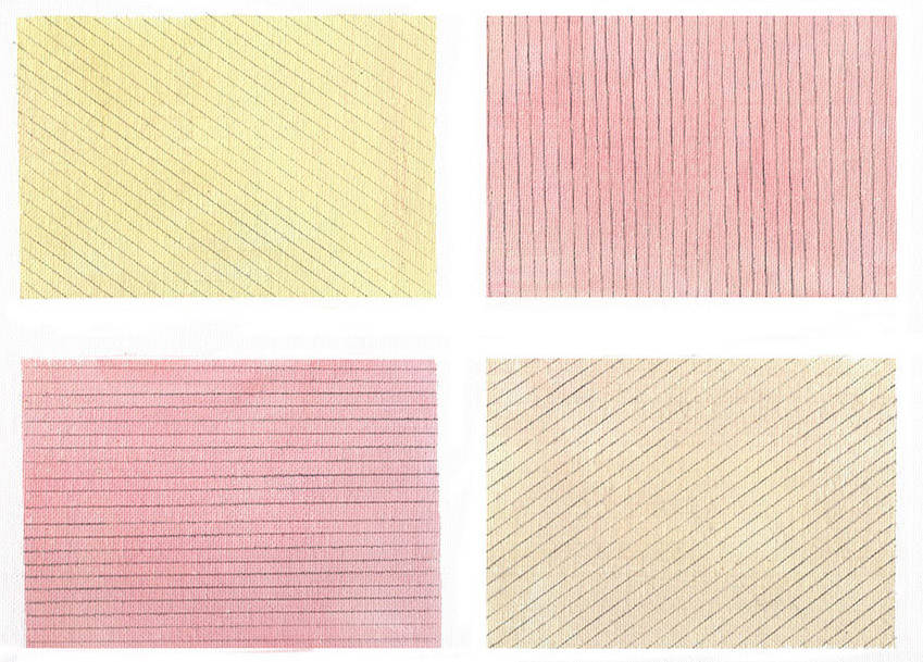 Homage to Sol LeWitt by Amy Ione  Image: Exquisite painting on canvas board. Measures 9x12 inches. 
