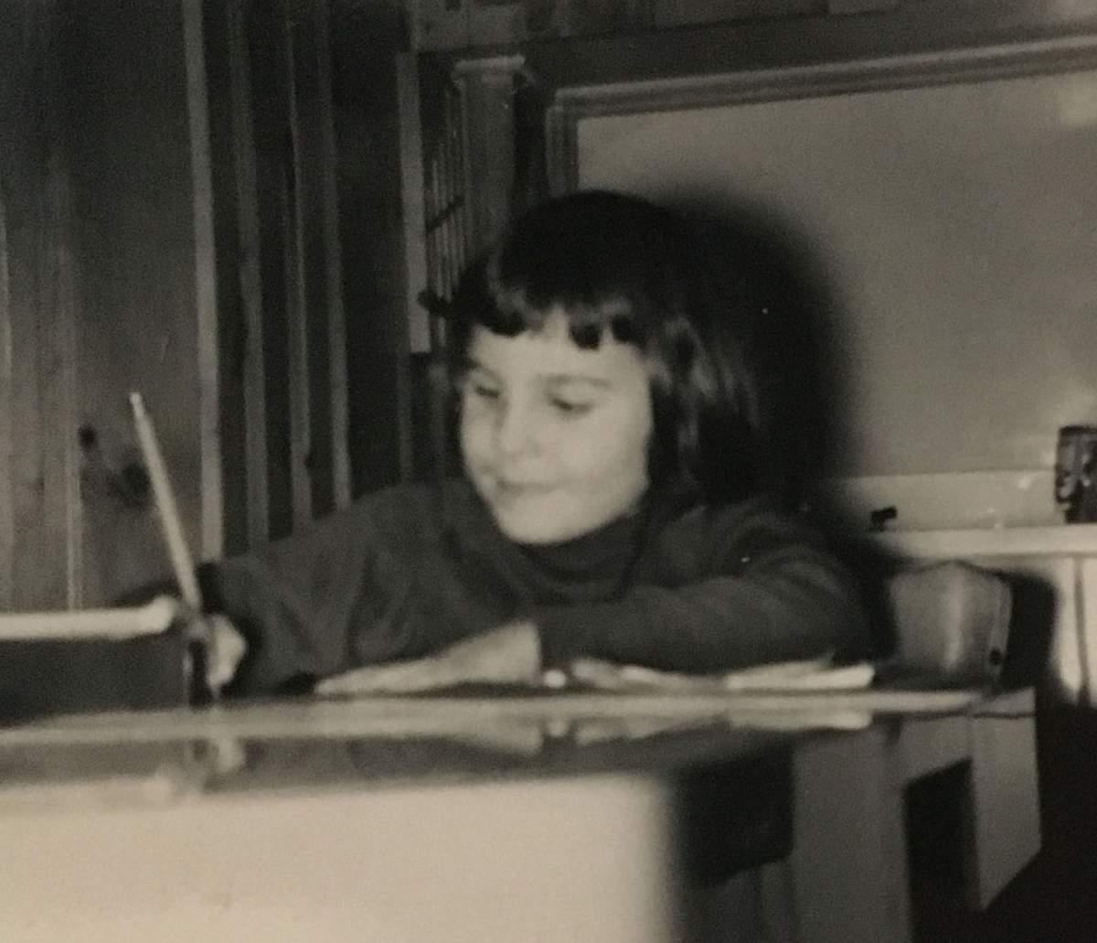 Photographs over the years by Amy Ione  Image: Amy Ione drawing as a child, 1955