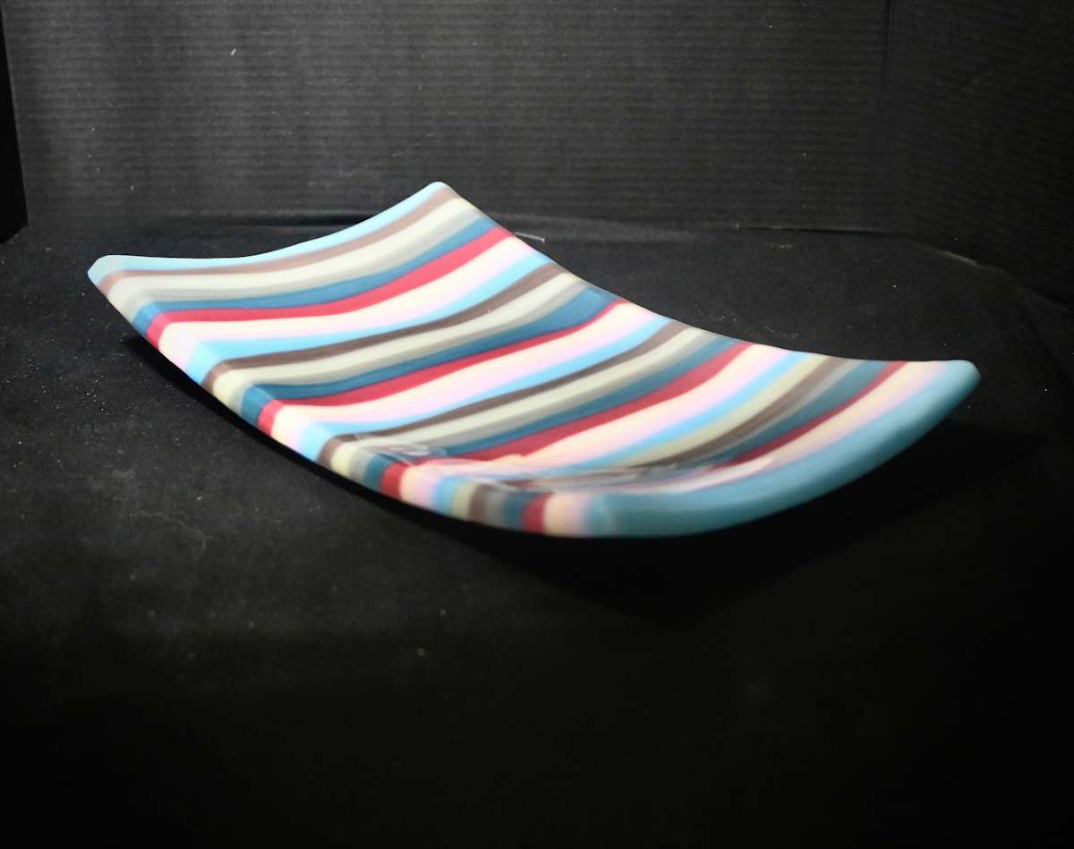 Beach stripes sushi dish by Susan Mason  Image: beach stripes primary