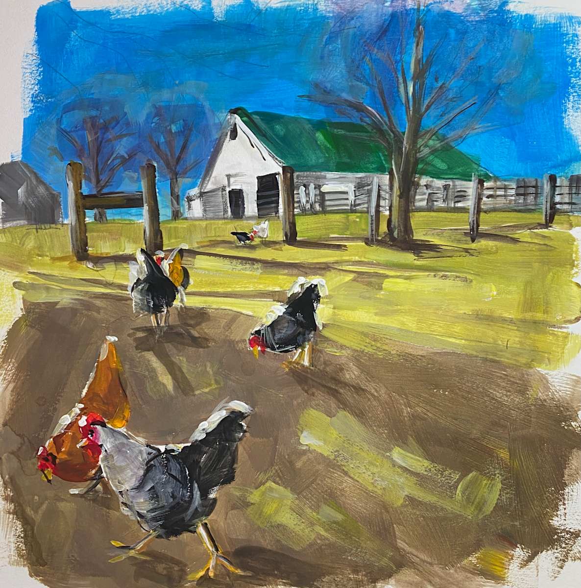 Jones Valley Farm Chickens by Monte Perry 