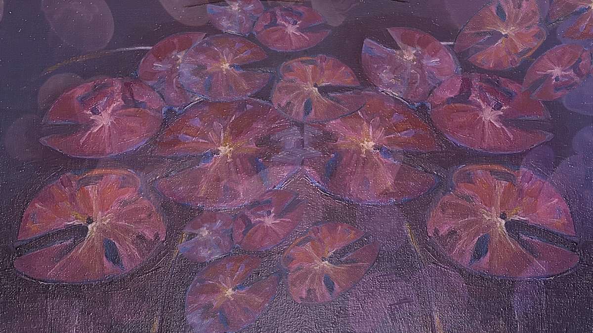 Waterscape in ruby red by Karin Moustakas  Image: Waterscape in ruby red