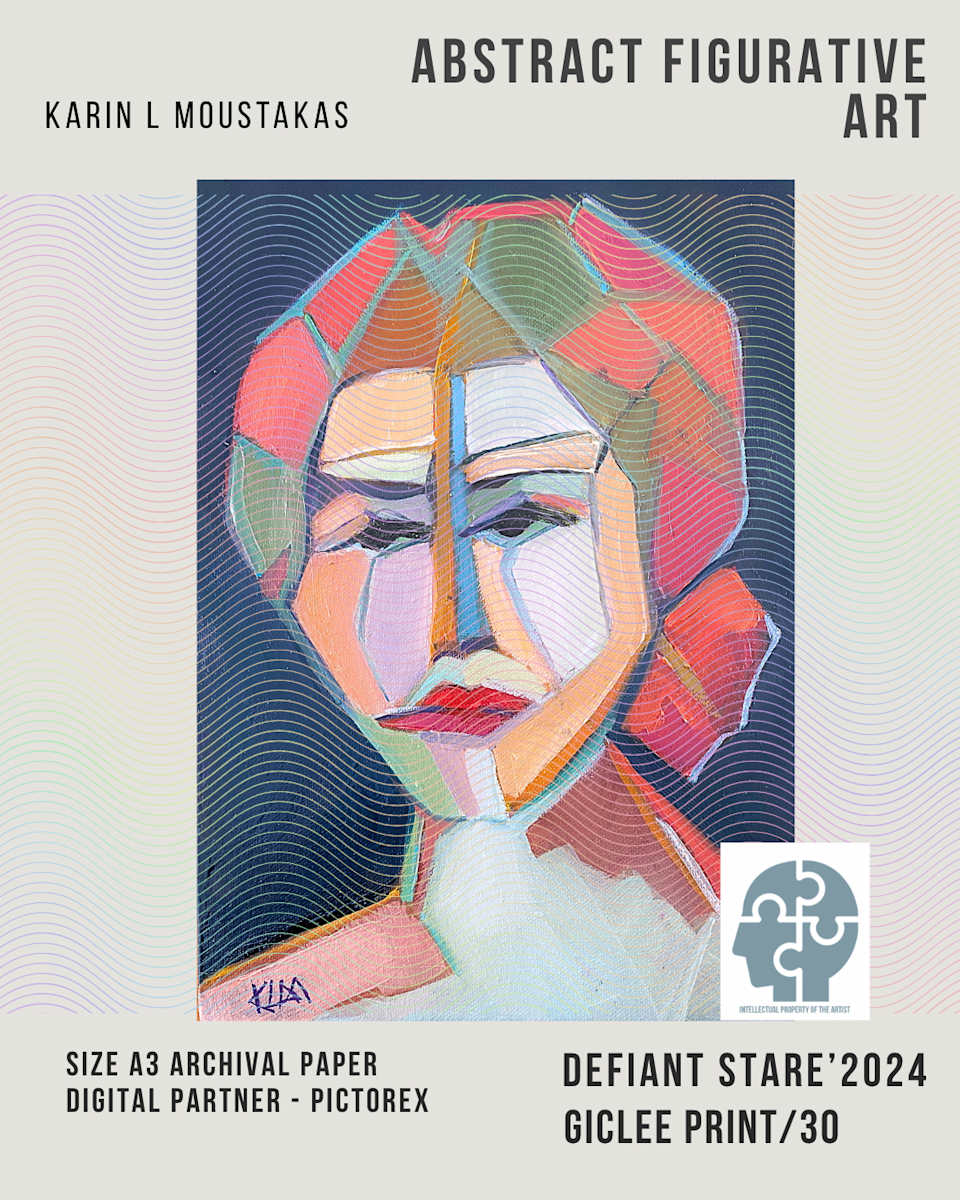 Defiant Stare by Karin Moustakas  Image: A3 Giclee print on archival paper out of 30.