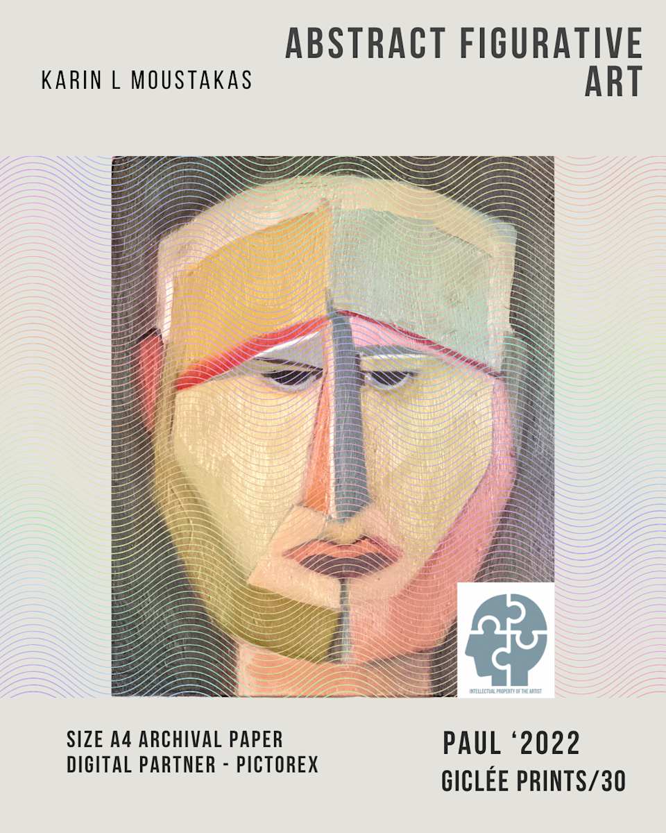 Paul by Karin Moustakas  Image: Giclee print of portrait study Paul