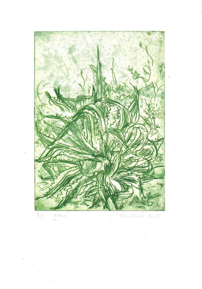 Agave Monoprints 3/25 by Julia Kaulbach, Image 1.
