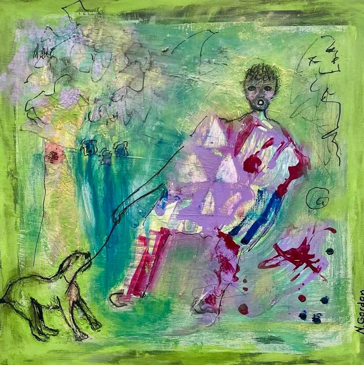 Dogs VI by nancy gordon 