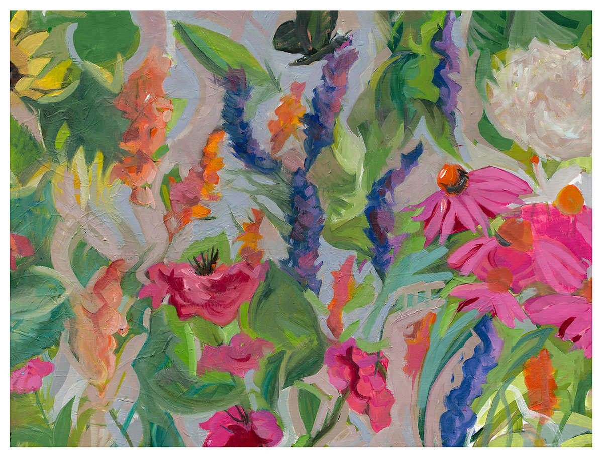 Garden Part by nikki  Image: The summer garden in full bloom.