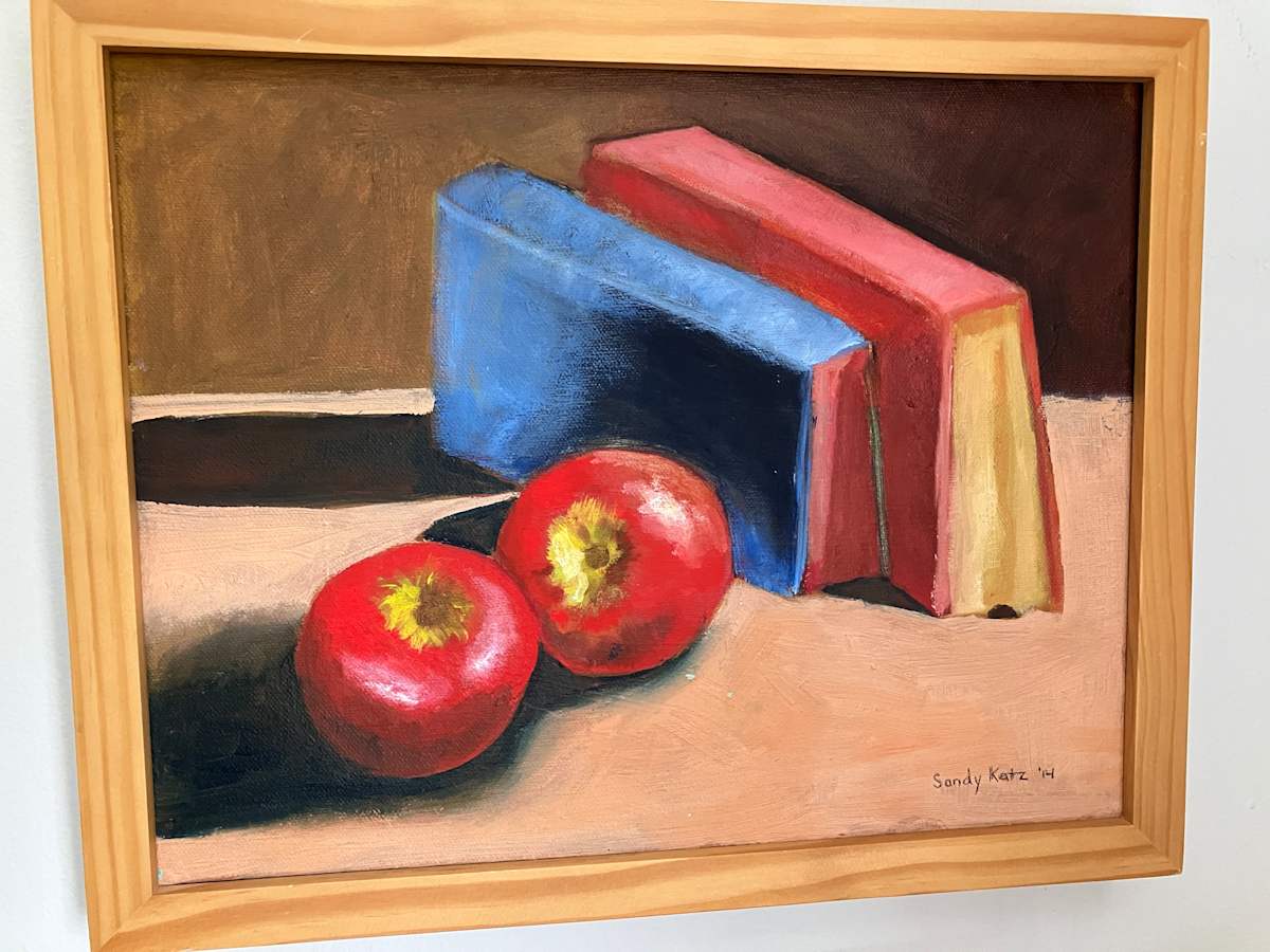 Books and Fruit by Sandy Katz 